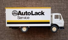 Wiking 436 Mercedes MB 1017 Koffer-LKW ICI Auto Lack Service weiß gelb 