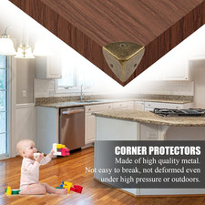 12pcs Antique Metal Box Corner Protectors, Shelf Edge Protector Decorative, C...