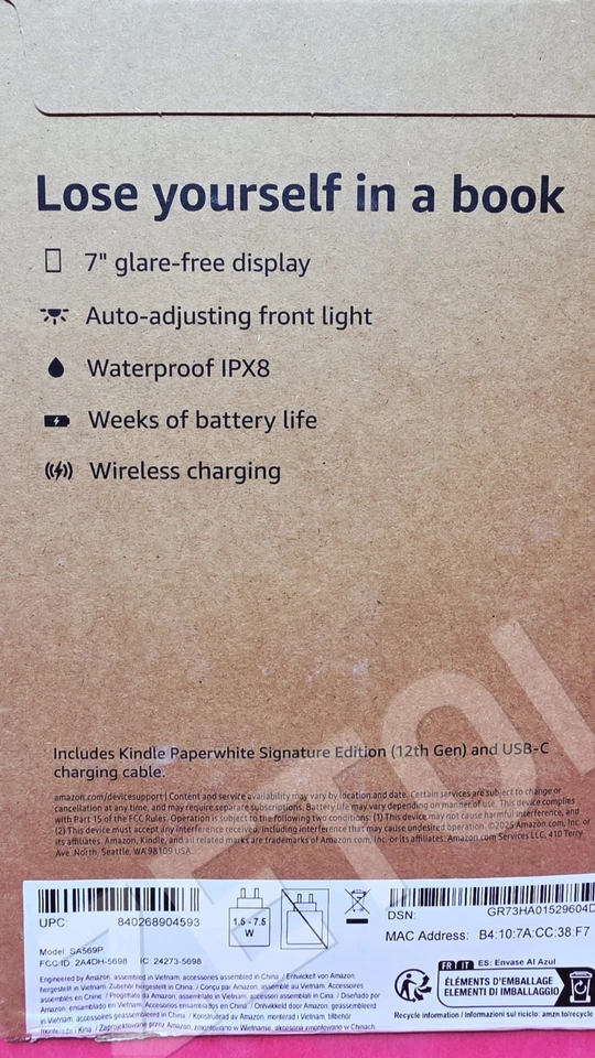 NEW* Amazon Kindle Paperwhite 12th Gen Signature Edition 32GB Metallic Raspberry - Image 3 of 4