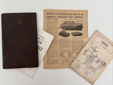 Daimler Conquest Saloon Manual Handbook 1955