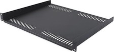 StarTech.com 1U Vented Server Rack Shelf, 16in 40cm Mounting 16, Black