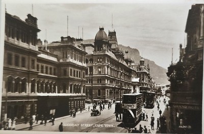 Cape Town Adderley Street 1920s old card