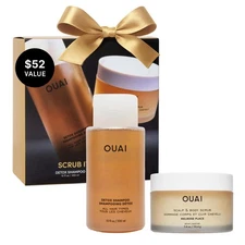OUAI Scrub It All A-OUAI Holiday Hair Care Kit - Clarifying Shampoo & Exfoliatin