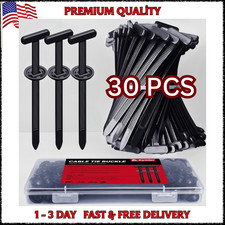 30PCS Universal Nylon Cable Tie Buckles Car Zipper Clip Fasteners for Fender/Bum