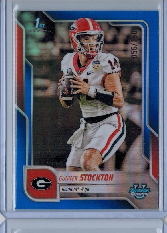 2025 BOWMAN CHROME U UNIVERSITY GUNNER STOCKTON 56/150 BLUE REFRACTOR #131