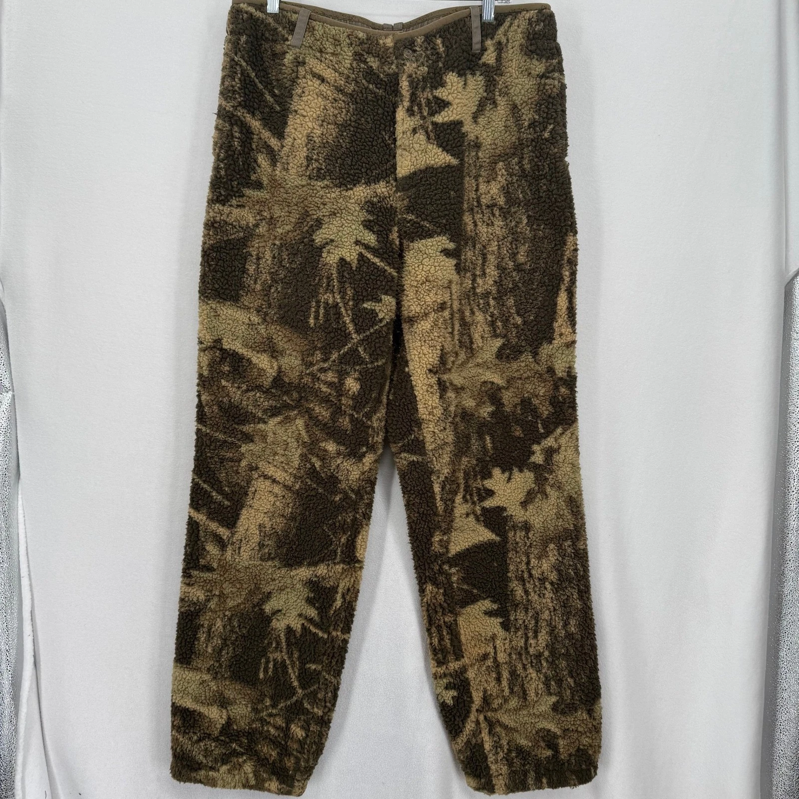 Columbia Mens Camo Sherpa Fleece Pants Size L Performance Hunting Gear
