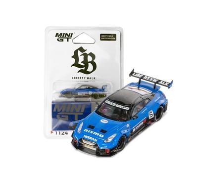NISSAN 35GT-RR VER.2 LB-SILHOUETTE WORKS GT #5 BLUE 1/64 BY MINI