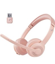 JIAMQISHI Wireless Headset with AI Noise Cancelling Microphone Bluetooth Headset