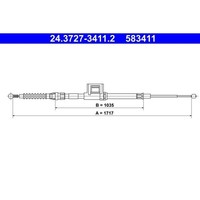 ATE 24.3727-3411.2 Seilzug, Feststellbremse