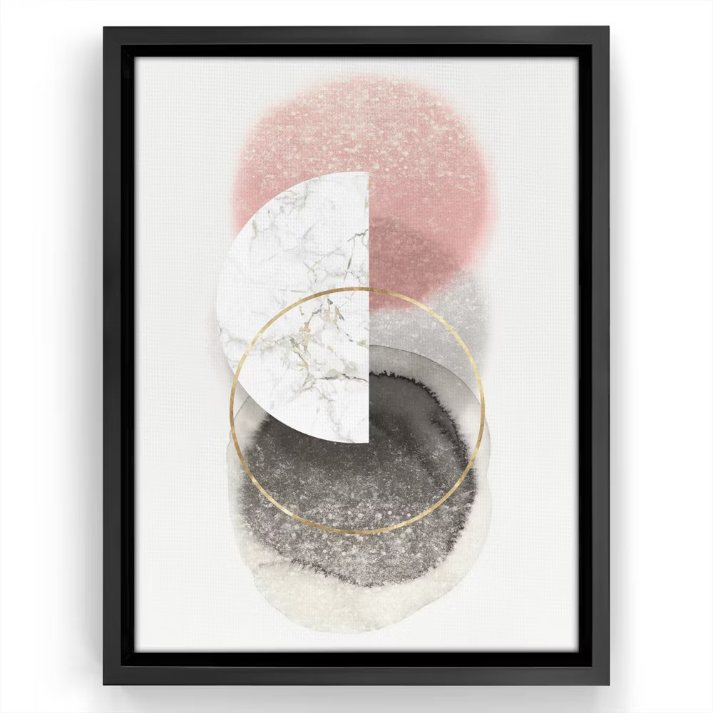 Americanflat - 20x30 Floating Canvas Black - Blushing Geo Iii by PI 25990₽