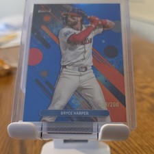 Topps Finest 2025 #73 Bryce Harper Phillies Blue Refractor /200 Baseball MLB