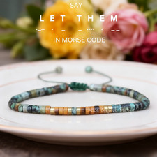 Natural African Turquoise Tiger Eye Tube Bracelet Protection Strength Gift