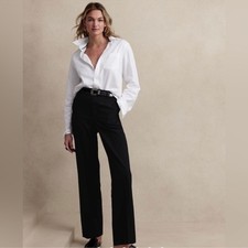 NWT Banana Republic Black Sculpted Straight Pant 534987 - Size 0