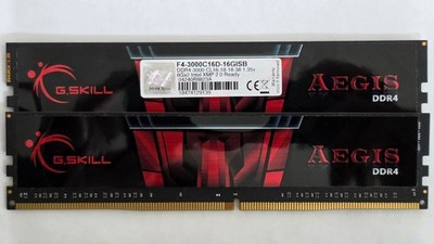 16GB G. SKILL Aegis (2x8GB) DDR4 3000MHz - F4-3000C16D-16GISB - RAM Kit