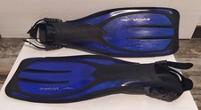 Subgear Wake Fins - Blue - M/ L - SCUBA Diving Snorkle Adjustable Heel Strap
