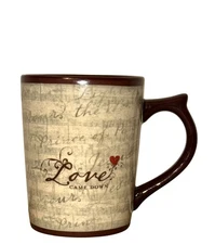Vintage Dayspring Love Themed Ceramic Coffee Mug Inspirational Scripture Design
