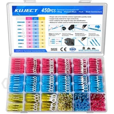 450PCS Heat Shrink Wire Connectors, Multipurpose Waterproof Electrical Wire T...