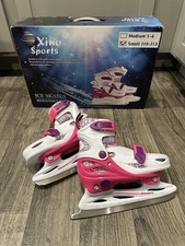 Xino Sports Ice Skates Adjustable Kids Sz Small J10-13 Pink