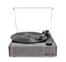 Victrola VTA-74-WLN Eastwood II 3-Speed Bluetooth Record Player W/Audio-Technica