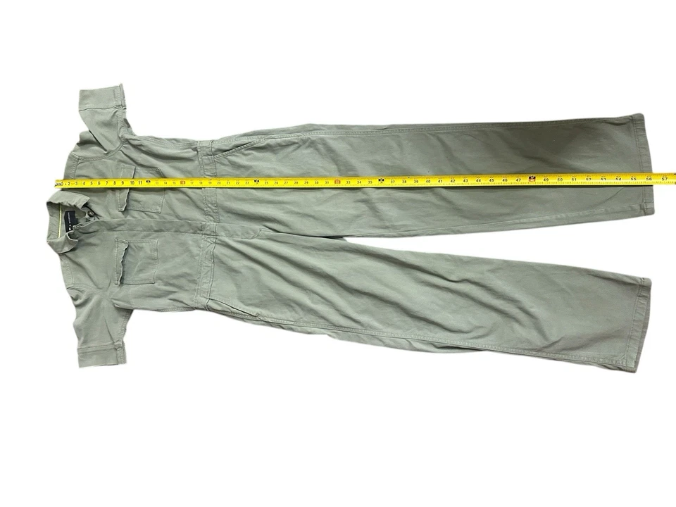 BP Wild Fang Jumpsuit S Green Short Sleeve Button Down Utility Button One Piece - Image 2 of 4