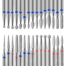 Professional Safety Diamond Nail Drill Bit Set, 3/32 inch Carbide Cuticle Bits