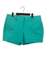 Vince Camuto Women s 12 Flat Front Shorts Cuffed Hem Chino Casual Teal Pockets