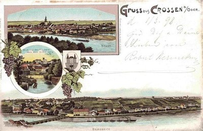Crossen  Oder Krosno Odrzanskie PL Panorama Blick von der Fischerei nach dem Sil