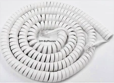 Bright White 25Ft Long Handset Cord for GE/Thomson Phone Pro Series 2 or 3 Line