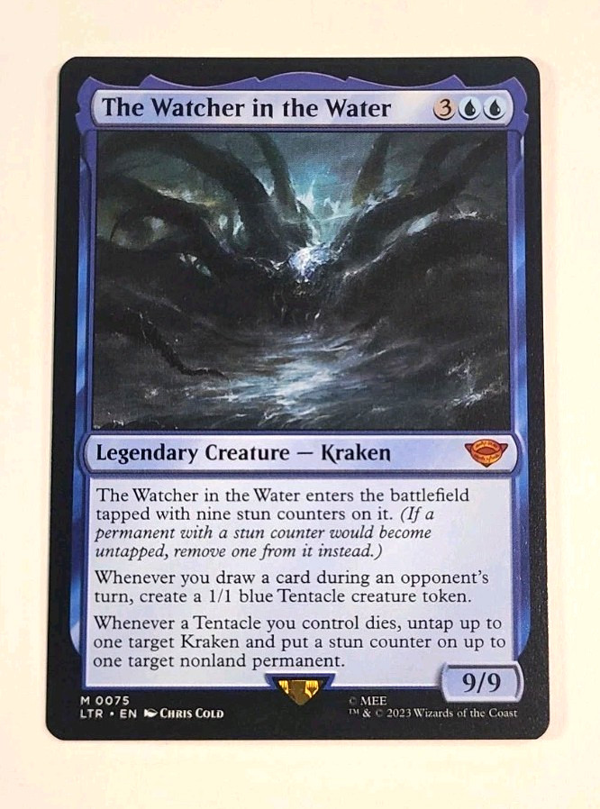 MTG Lord of the Rings The Watcher in the Water Extended Art 0354 NM Mythic
