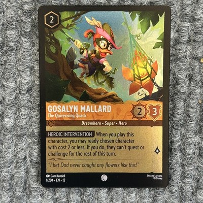 Disney Lorcana Wilds Unknown Gosalyn Mallard 1/204 Foil NM