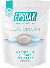 Epsom Salt 5 lb Magnesium Sulfate USP Unscented Resealable Bag Made in USA