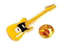 E-Gitarre Pin gelb - Anstecker - Ansteck-Pin ...