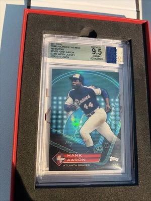 Hank Aaron 2011 Topps Prime Player of the Week Jersey Fusion BGS 9.5 Braves - Bild 1 von 2