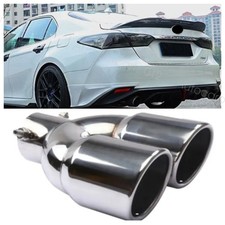 Rear Car Dual Exhaust Muffler Tip Tail Pipe Steel For Toyota Camry 2018-2023