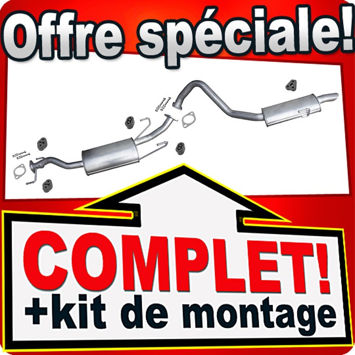 Ligne d'échappement complète pour Terracan 2.9 CRDI 4WD 2003-2007