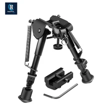 6‑9″ Adjustable Tactical Rifle Bipod with Picatinny Rail Mount Adapter