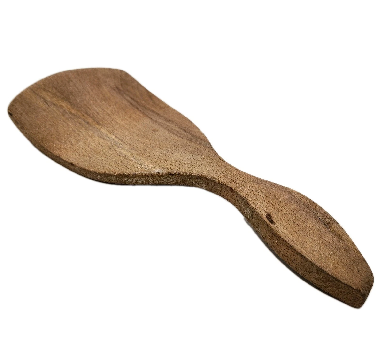 Antique Wooden Butter Paddle Dough Bowl Scraper Scoop Primitive Hand Shaped