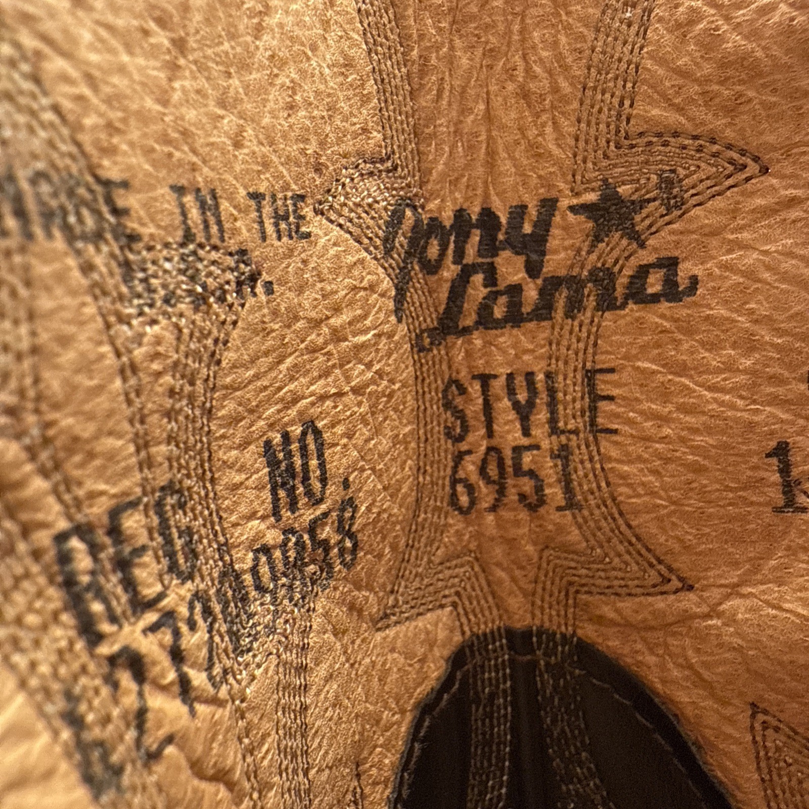 Vintage Men’s Tony Lama Cowboy Boots Two Tone Brown Lizard Wingtip Toe 11.5D USA