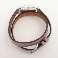 Hermès Cape Cod Dubletour CC1.310 SS SS & Leather QZ Pink-Face There are traces 2