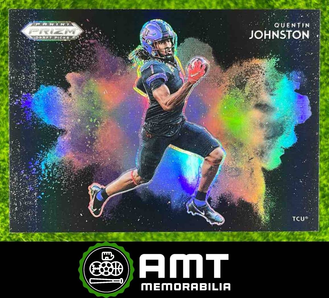 2023 Panini Prizm Draft Picks Quentin Johnston Color Blast Black Chargers
