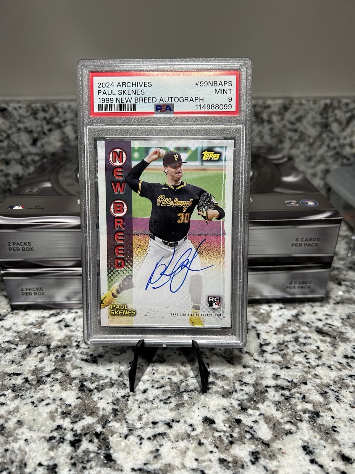 2024 Topps Archives New Breed Auto Paul Skenes #99NBA-PS PSA 9