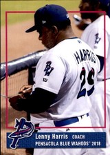 2018 Pensacola Blue Wahoos Grandstand #12 Lenny Harris Bench Coach Baseball Card