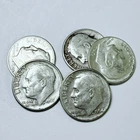 ROOSEVELT SILVER DIMES LOT OF 5 90% SILVER CIRCULATED COINS FREE SHIPPING #9277