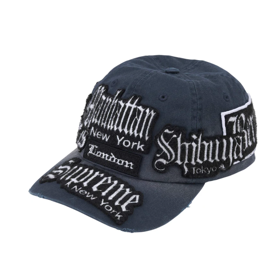 SUPREME SS26 CITY PATCHES 6-PANEL HAT BLACK NAVY KHAKI | eBay