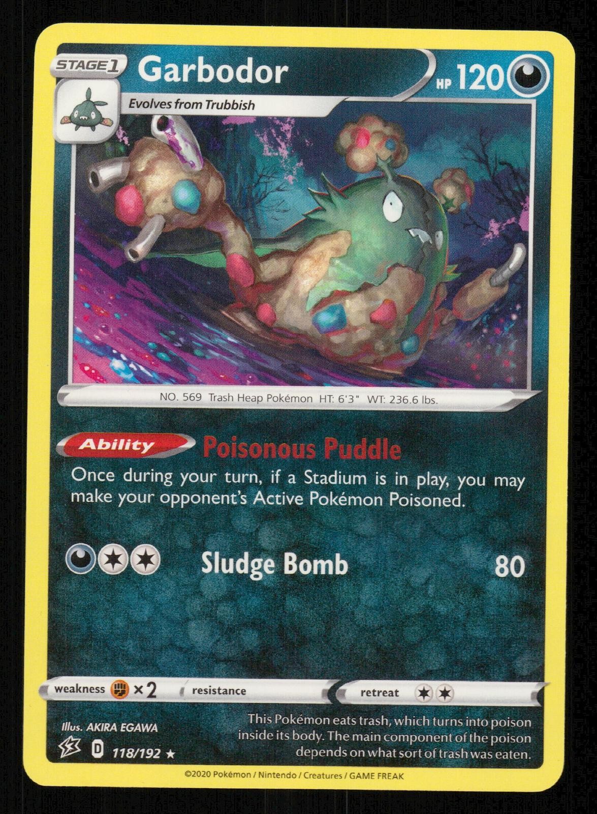 Garbodor 118/192 Rare Rebel Clash Pokemon Near Mint