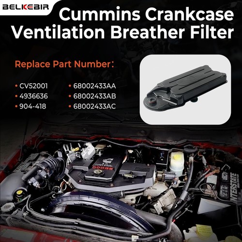 CV52001  Crankcase CCV Filter 6.7 Cummins Diesel For 08-21 Dodge Ram 2500 5500 - Picture 3 of 7