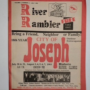 1993 River Rambler Iowa Tri State Magazine Brochure Joseph Nauvoo Events 8M