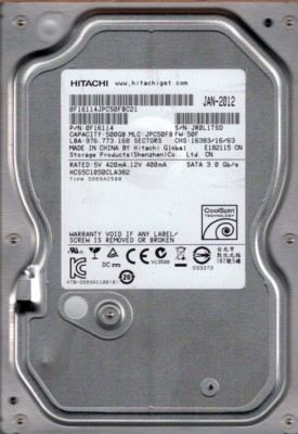 【中古】 HITACHI 日立 hcs5?C1050cla382?P/N 0?F16114?MLC jpc50fb 500?GB Hitachi HCS5C1050CLA382 P/N: 0F16114 MLC: JPC50F 500GB | eBay