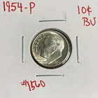1954-P Roosevelt Dime 90% Silver BU US Coin See Pictures