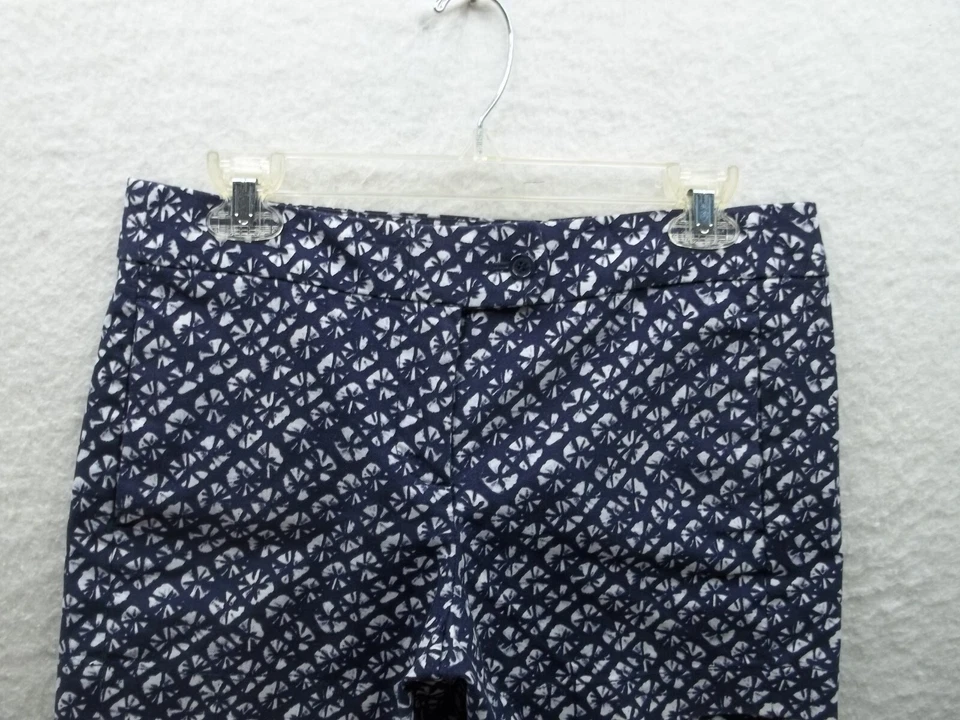 Kenar Shorts Womens Size 4 Blue White Print w/ Pockets Waist 32" Inseam 4" Foto 2 de 4